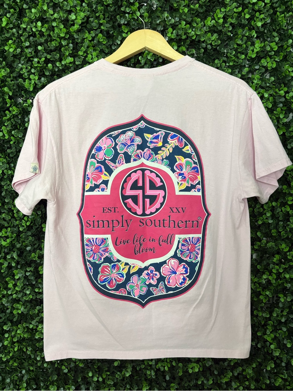 Simply Southern Light Pink Crew Neck Tee